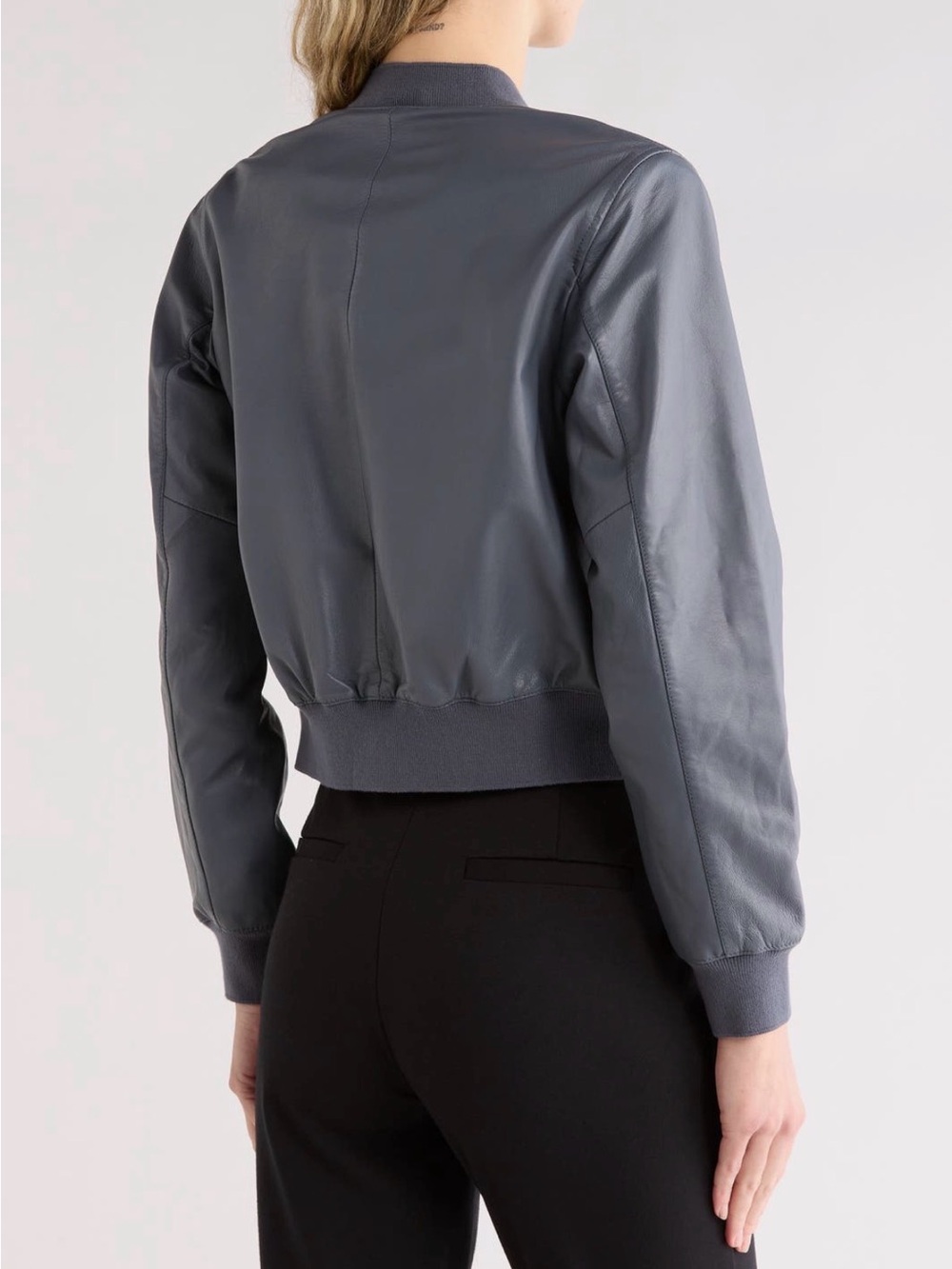 🔥NWT🔥 ALL SAINTS Riley Leather Bomber Jacket - Picture 2 of 7